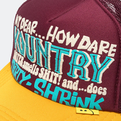 Kapital Kountry Dirty Shrink My Dear Track Cap 'Red Gold'