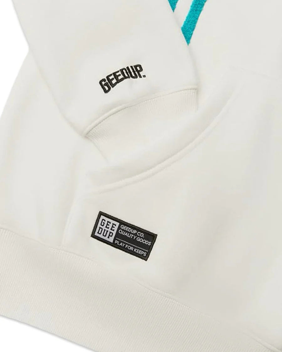 Geedup x Foot Locker Handstyle Hoodie 'White Aqua Turbo Green'
