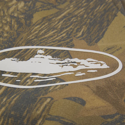 Corteiz Alcatraz Puff Print Sweatshorts 'Forest Camo'