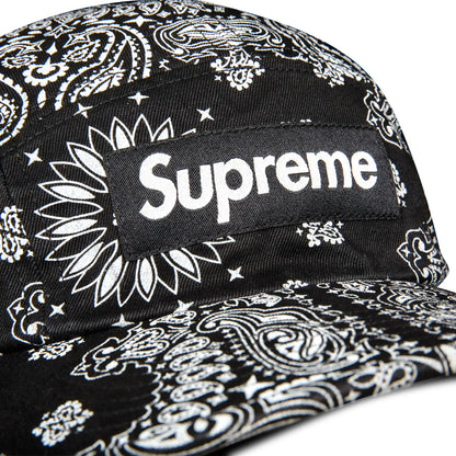 Supreme Bandana Camp Cap 'Black White' SS21