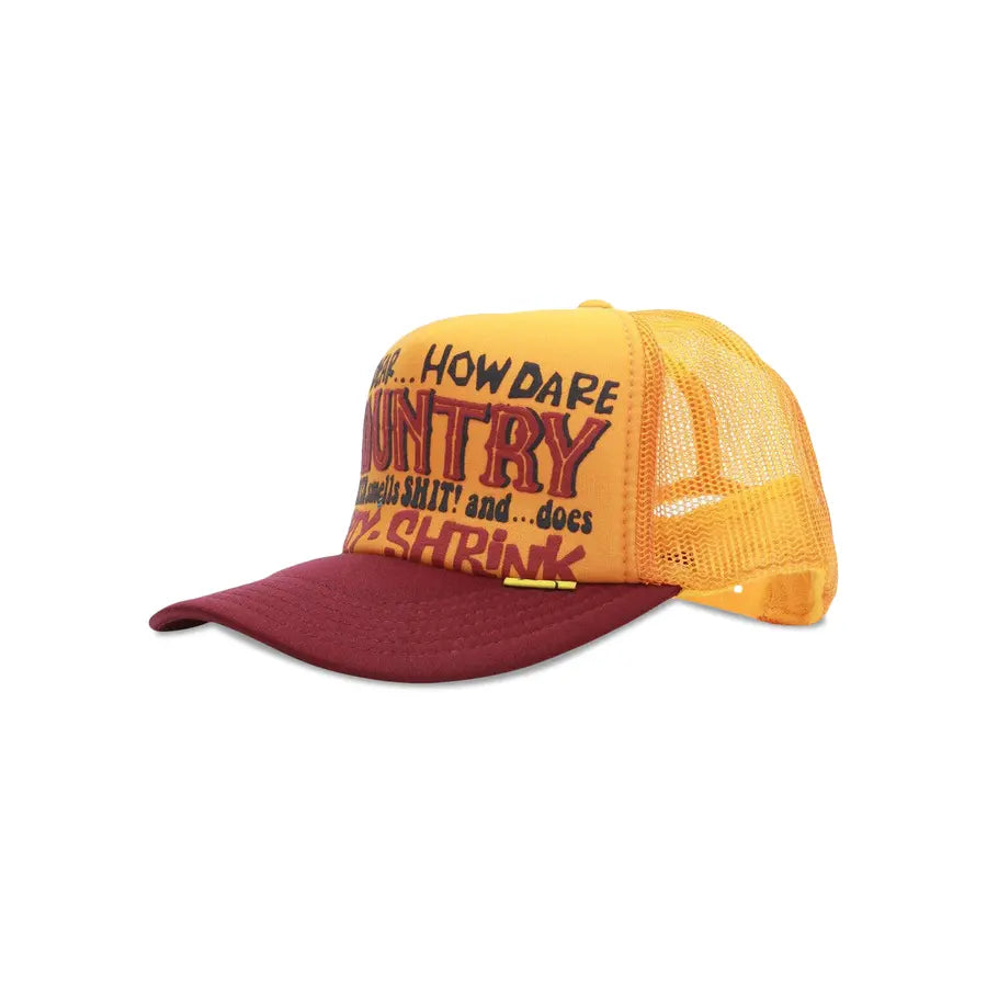 Kapital Kountry Dirty Shrink Track Cap 'Gold Red'