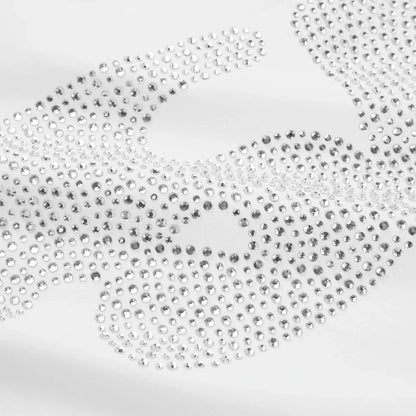 Sp5der Rhinestone Silk Tee 'White'