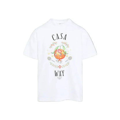 Casablanca Casa Way Orange Mascot Printed Tee 'White'