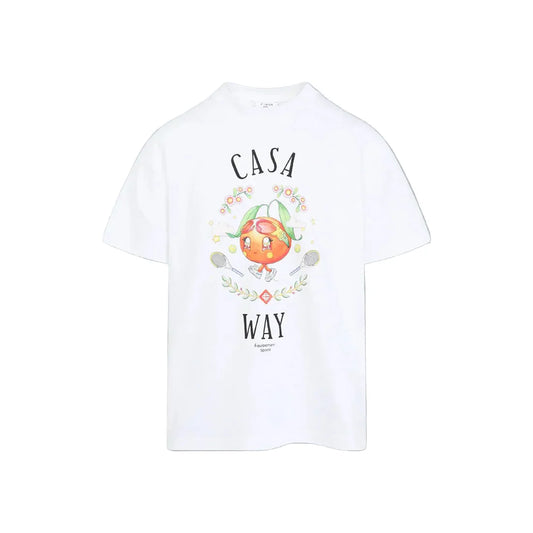 Casablanca Casa Way Orange Mascot Printed Tee 'White'