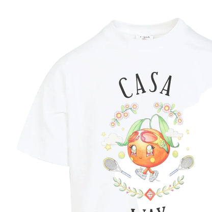 Casablanca Casa Way Orange Mascot Printed Tee 'White'