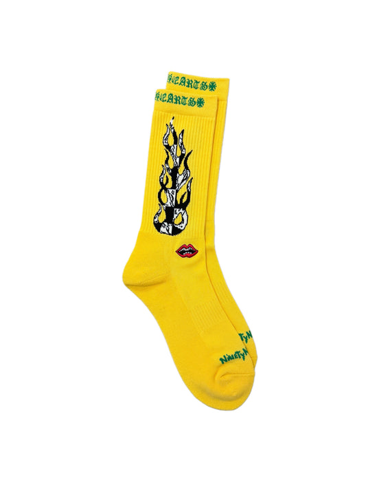 Chrome Hearts Matty Boy Flames Socks 'Yellow'