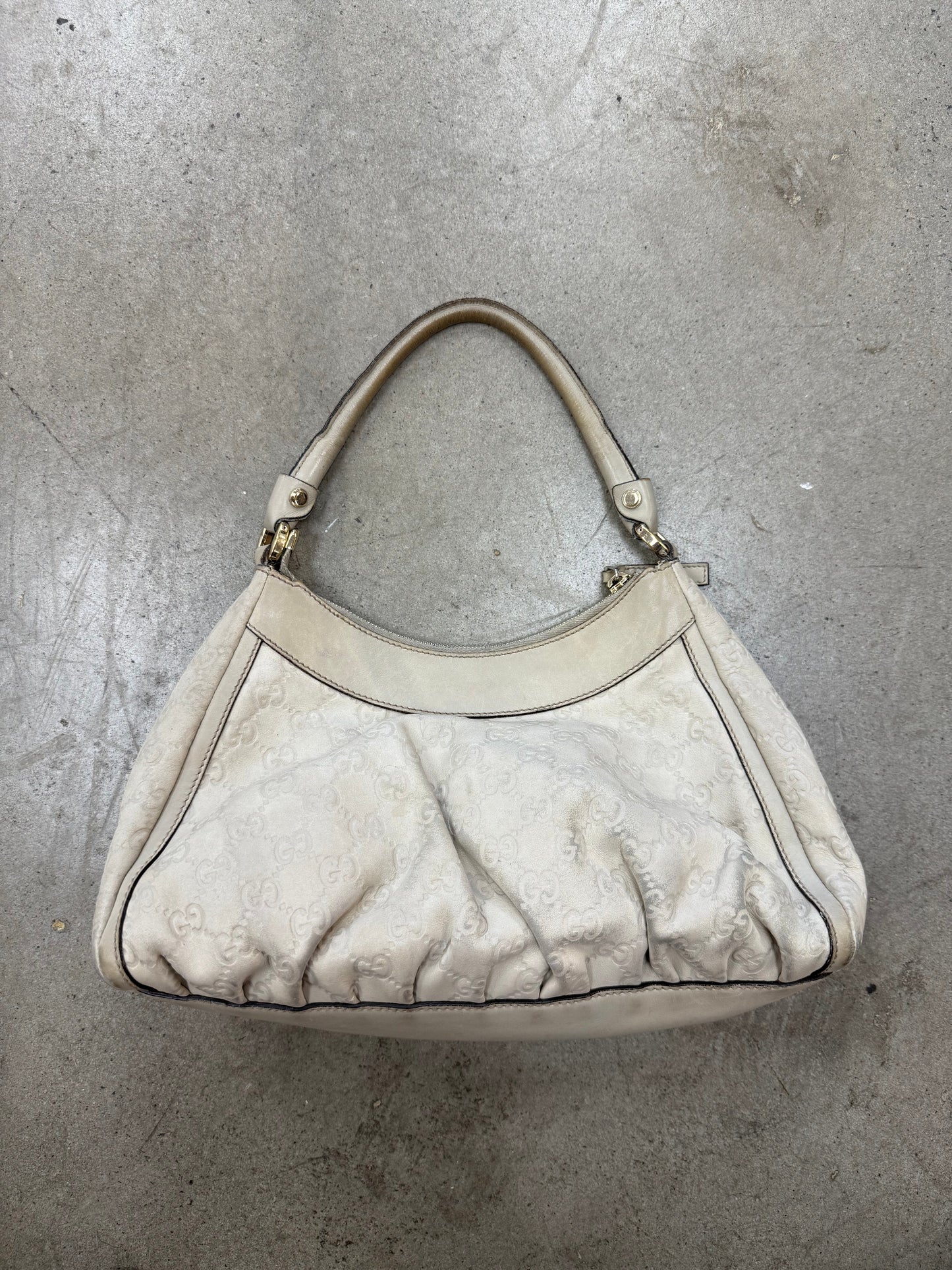 Gucci GG Monogram Abbey Shoulder Bag 'Ivory Cream'