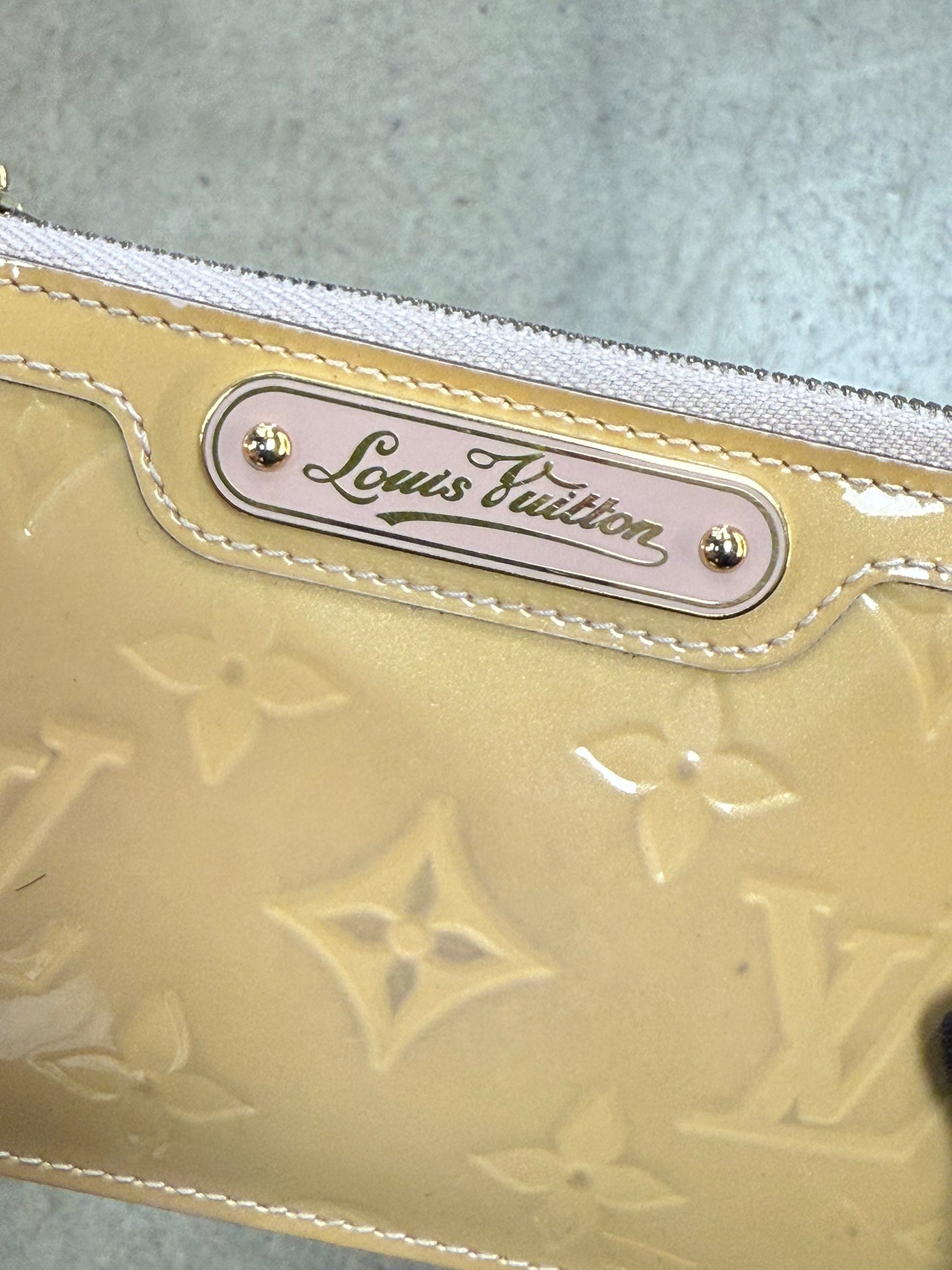 Louis Vuitton Vernis Pochette Coin Case 'Amethyst Yellow'