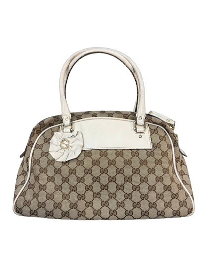 Gucci GG Canvas Trophy Flower Boston Bag 'Beige'
