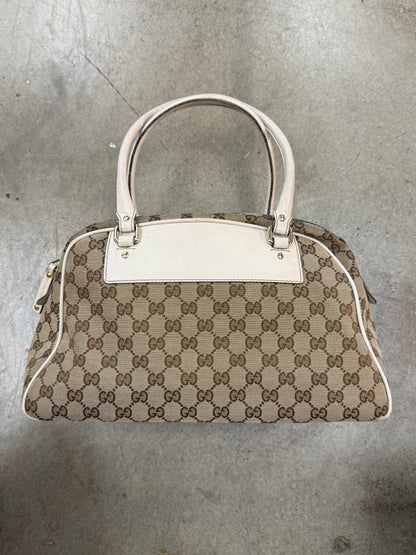 Gucci GG Canvas Trophy Flower Boston Bag 'Beige'