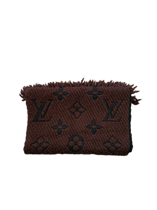 Louis Vuitton Monogram Echarpe Wool Scarf 'Burgundy'