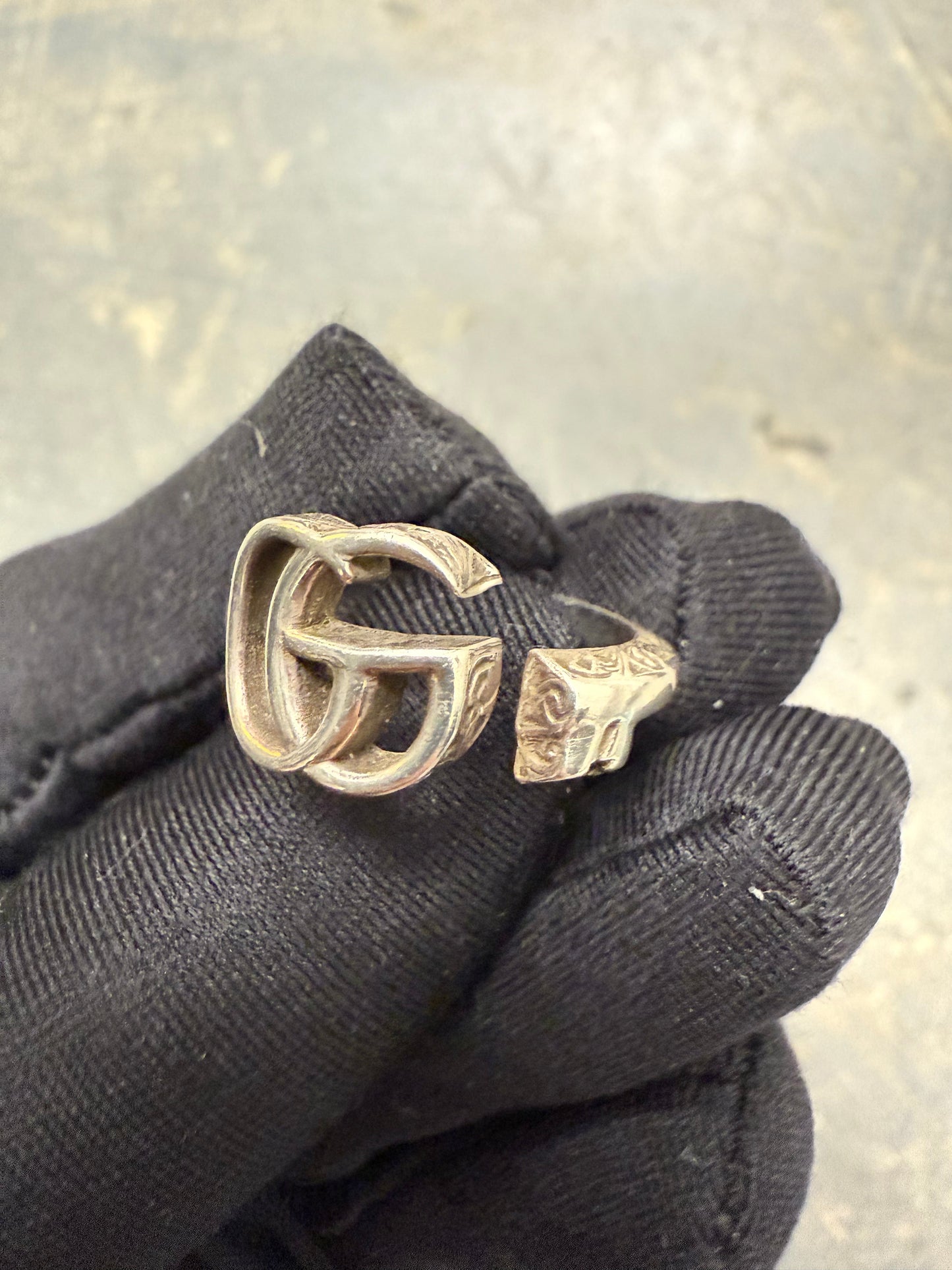Gucci GG Marmont Key Motif Ring 'Silver'