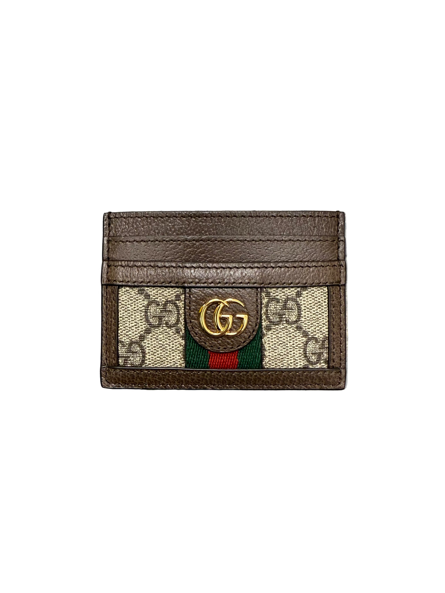 Gucci GG Monogram Ophidia Card Holder 'Brown'