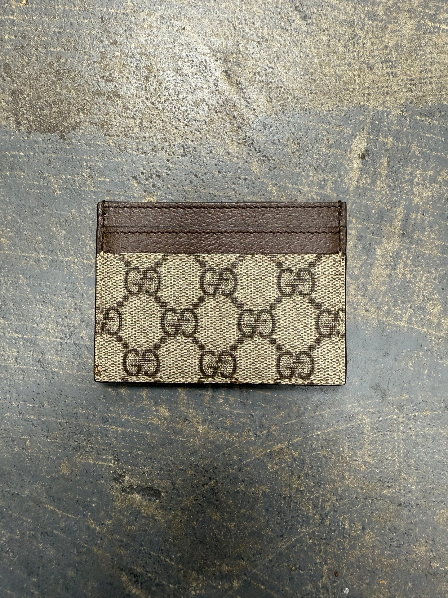 Gucci GG Monogram Ophidia Card Holder 'Brown'