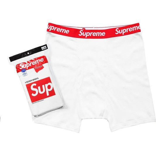 Supreme Hanes Boxer Briefs (4 Pack) 'White'
