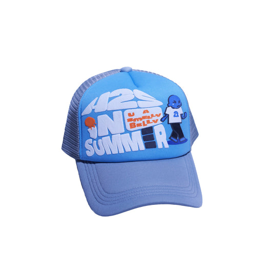 H2S In Summer Trucker Cap 'Blue'